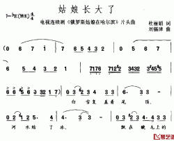 姑娘长大了简谱-连续剧《俄罗斯姑娘在哈尔滨》片头曲