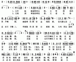 在延安简谱(歌词)-王二妮演唱-秋叶起舞记谱上传