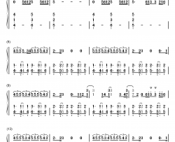 Sorry钢琴简谱-数字双手-Justin Bieber