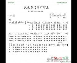 我走在辽阔的田野上简谱