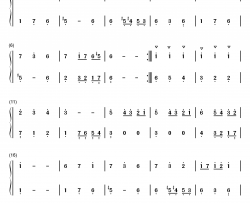 小步舞曲 6钢琴简谱-数字双手-巴赫