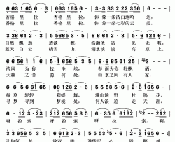 香格里拉简谱(歌词)-泽旺多吉演唱-秋叶起舞记谱上传