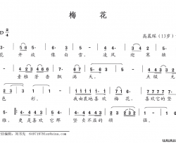 梅花高晨琛词高晨琛曲梅花高晨琛词 高晨琛曲简谱