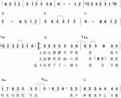 如果有人比我更爱你简谱-任贤齐-