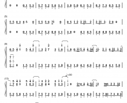 爱情天堂钢琴简谱-数字双手-陈慧琳