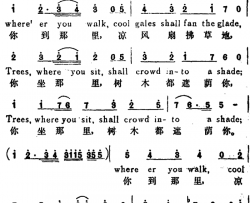 [德]无论你到那里WhereverYouwalk选自歌剧《大地之女》、汉英文对照[德]无论你到那里Wherever You walk选自歌剧《大地之女》、汉英文对照简谱