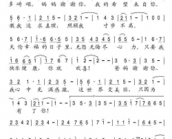爸妈谢谢你简谱-许景淳演唱