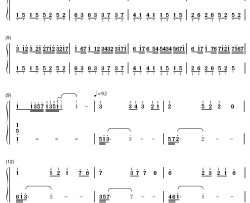 卡农与流行曲串烧钢琴简谱-数字双手-未知