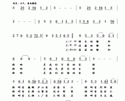 鄱阳湖之恋简谱-辛洪启词  崔幸之曲罗成萍程波-