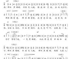 黑眼睛简谱-奥列格·波古金演唱
