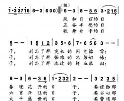 母亲的嘱托简谱