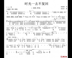 时光一去不复回简谱-张恩惠词 朱加农曲