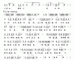 我的小凉山简谱-阎维文演唱-阿洛可斯夫基/曾章琴词曲