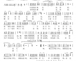 三峡人家简谱-蒋大为演唱-宁静/冯世全词曲