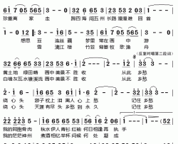 游子吟大型纪录片《记住乡愁》片尾曲之一简谱-韩磊演唱-王敬新/孟文豪词曲