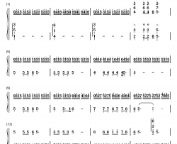 红旗飘飘钢琴简谱-数字双手-孙楠