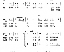 森林民兵简谱