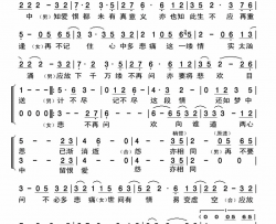 再不要问简谱