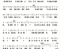 真的怕了简谱-郭富城演唱-厉曼婷/包小柏词曲