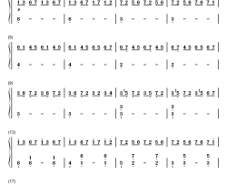 几度枫红钢琴简谱-数字双手-林海