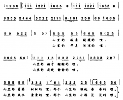 山里的哩哩简谱-胡泽民词/林海曲