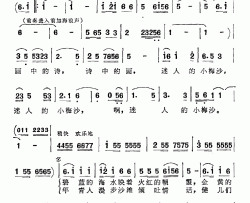 迷人的小梅沙简谱-苏伟光词/程太曲