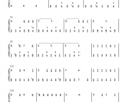 山楂花简单版钢琴简谱-数字双手-陈楚生