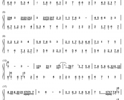 中世纪民谣钢琴简谱-数字双手-IDW哒