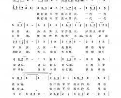 铁打的营盘流水的兵军旅歌曲100首简谱