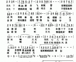 月光新版歌词简谱-吕薇演唱