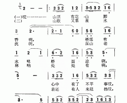 山顶有花山脚香简谱-电影《刘三姐》选曲