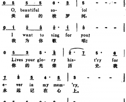 [印尼]梭罗河BeautifulSolo汉英文对照[印尼]梭罗河Beautiful Solo汉英文对照简谱