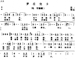 梦在他乡简谱