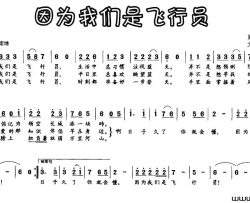 因为我们是飞行员阎肃词方广良曲因为我们是飞行员阎肃词 方广良曲简谱