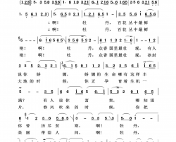 牡丹之歌歌声飘过四十年简谱