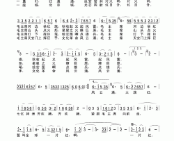 歌唱毛主席的无产阶级革命路线文革音乐资料简谱