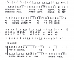 我们住在西山区云南白族西山调简谱