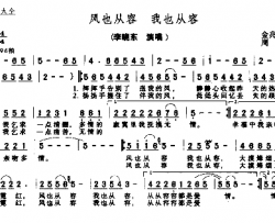 风也从容我也从容简谱