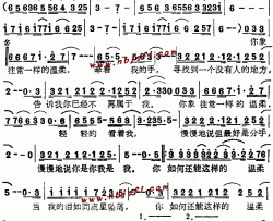 残酷的温柔--齐秦简谱