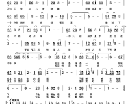 红尘相遇恋一回 简谱-高明军词/郭奂曲