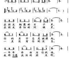 我要用歌声寻找你简谱