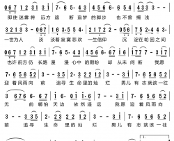 一往无前电视剧《大潮如歌》片尾歌简谱-韩磊演唱-王开国/张宏光词曲