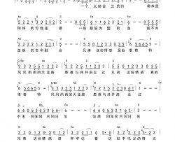 兄弟情感电视剧《白眉大侠》片尾二简谱-王鹏程演唱-李鲁轲/郭建勇词曲