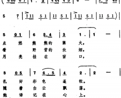 绿色营歌电视片《绿色营歌》主题歌简谱