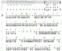 寂寞沙洲思念谁ukulele四线谱简谱