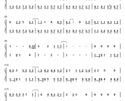 プレゼント钢琴简谱-数字双手-东京少年