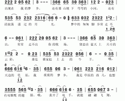 梦乡简谱(歌词)-三郎王青演唱-秋叶起舞记谱