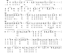 祖国啊我永远热爱你简谱-殷秀梅演唱-刘合庄/李正词曲