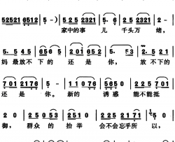 妈妈的牵挂王序武词吴成栋曲妈妈的牵挂王序武词 吴成栋曲简谱