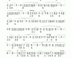 太阳啊，你再照照我简谱-郭兰英演唱